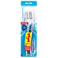 АКВАФРЕШ Четка за зъби CLEAN and FLEX медиум 1+1 бр.  2,20&nbsp;&euro;&nbsp; от Vitania.bg