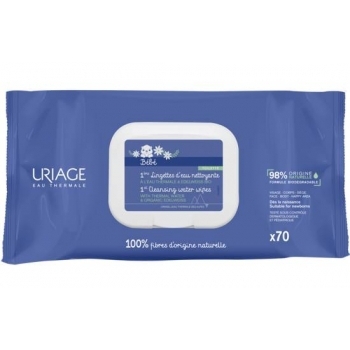 URIAGE EAU THERMALE BEBE Cleansing Wipes х 70 / ЮРИАЖ БЕБЕ Нежни почистващи кърпички х 70 • Цена