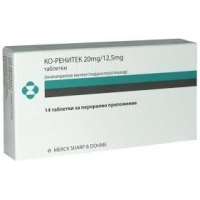 КО-РЕНИТЕК ТАБЛ. 20 мг./12.5 мг.х 14 2,37&nbsp;&euro;&nbsp; от Vitania.bg